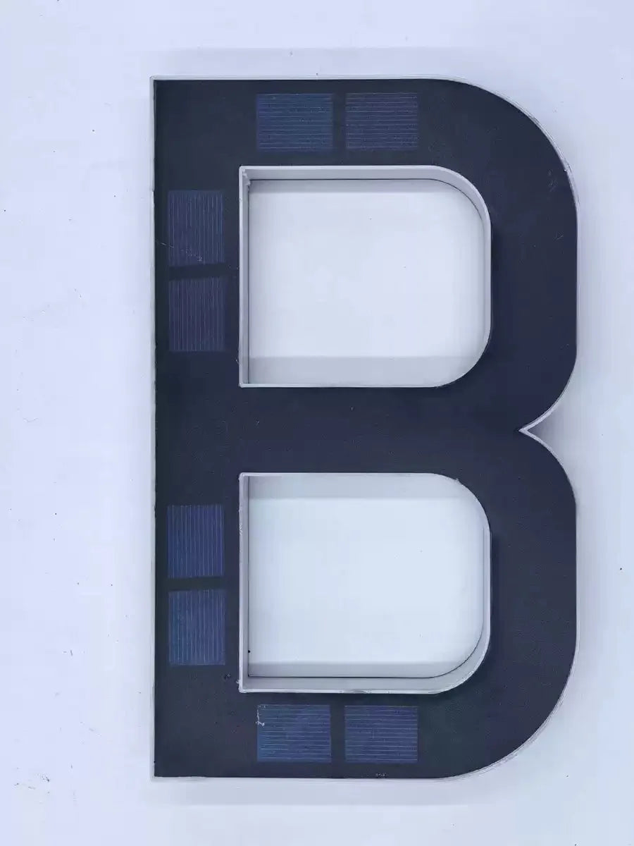 23cm Solar LED Address Sign - Smart Sensing House Number Light, Wireless Outdoor Door & Building Display