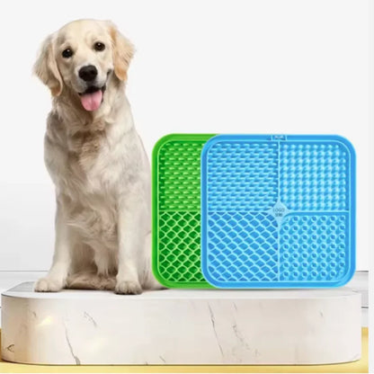 Pet Lick Silicone Mat for Dogs – Slow Feeder Plate, Dog Training Food Sucker, Bathing Distraction & Feeding Supplies