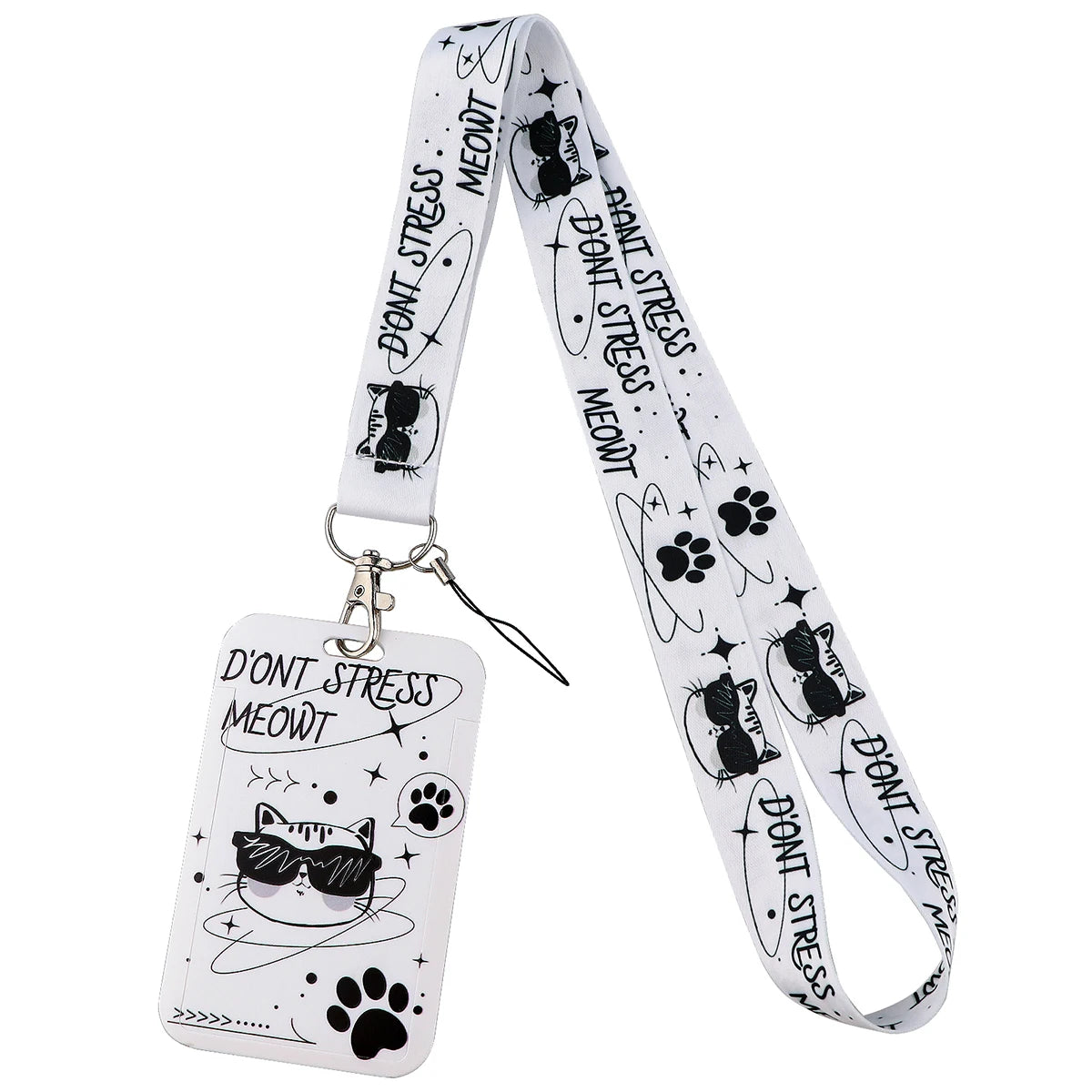Cartoon Cat Lanyard Keychain – Multifunctional ID Card Badge Holder, Camera USB, Phone Neck Strap Accessories