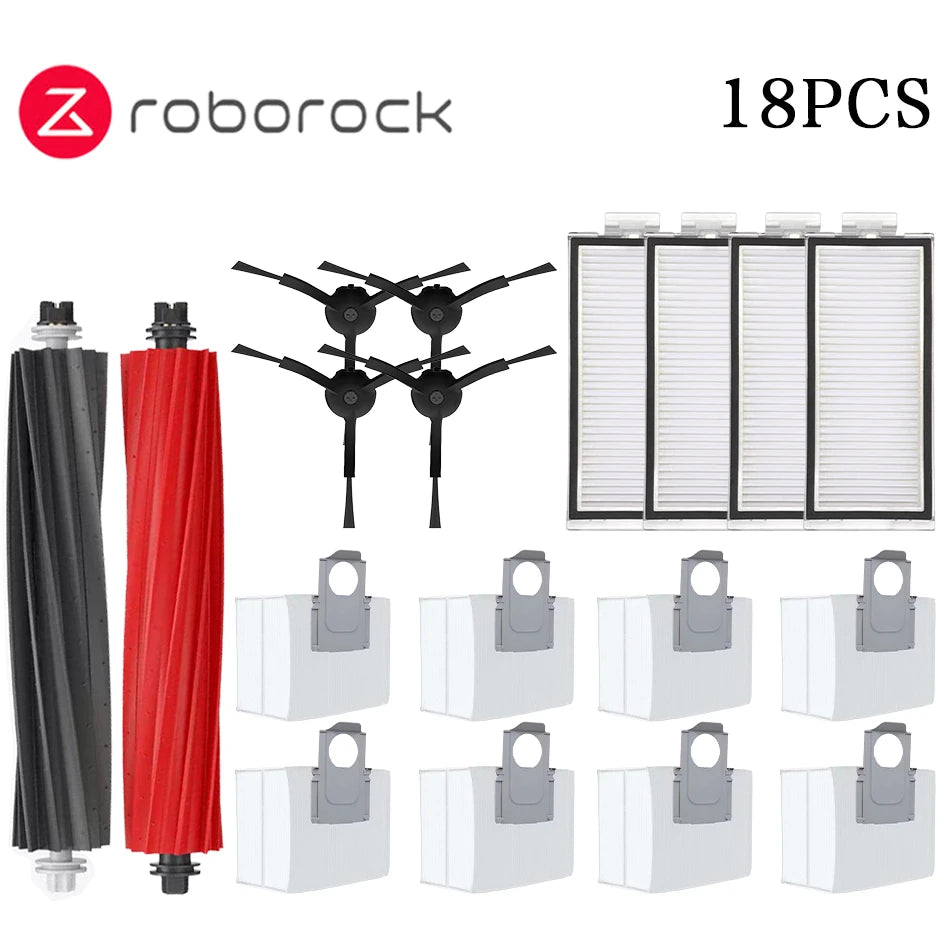 Roborock Q8 Max, Q5 Pro Replacement Parts – Main Brush, Side Brush, HEPA Filter, Mop & Dust Bag Accessories