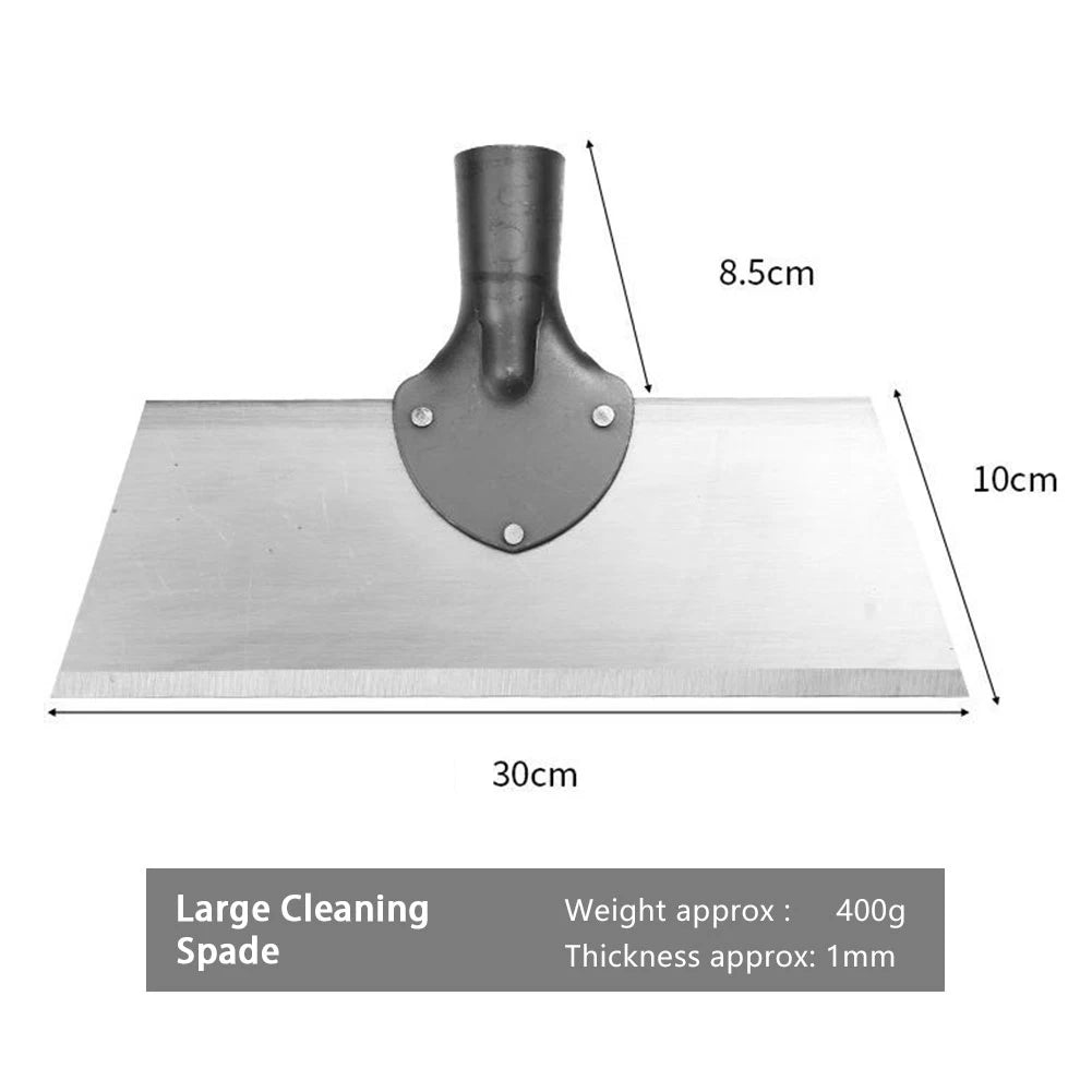 30cm Stainless Steel Weed Removal Shovel – Multifunctional Garden & Farm Tool for Weeding, Planting & Deicing Work