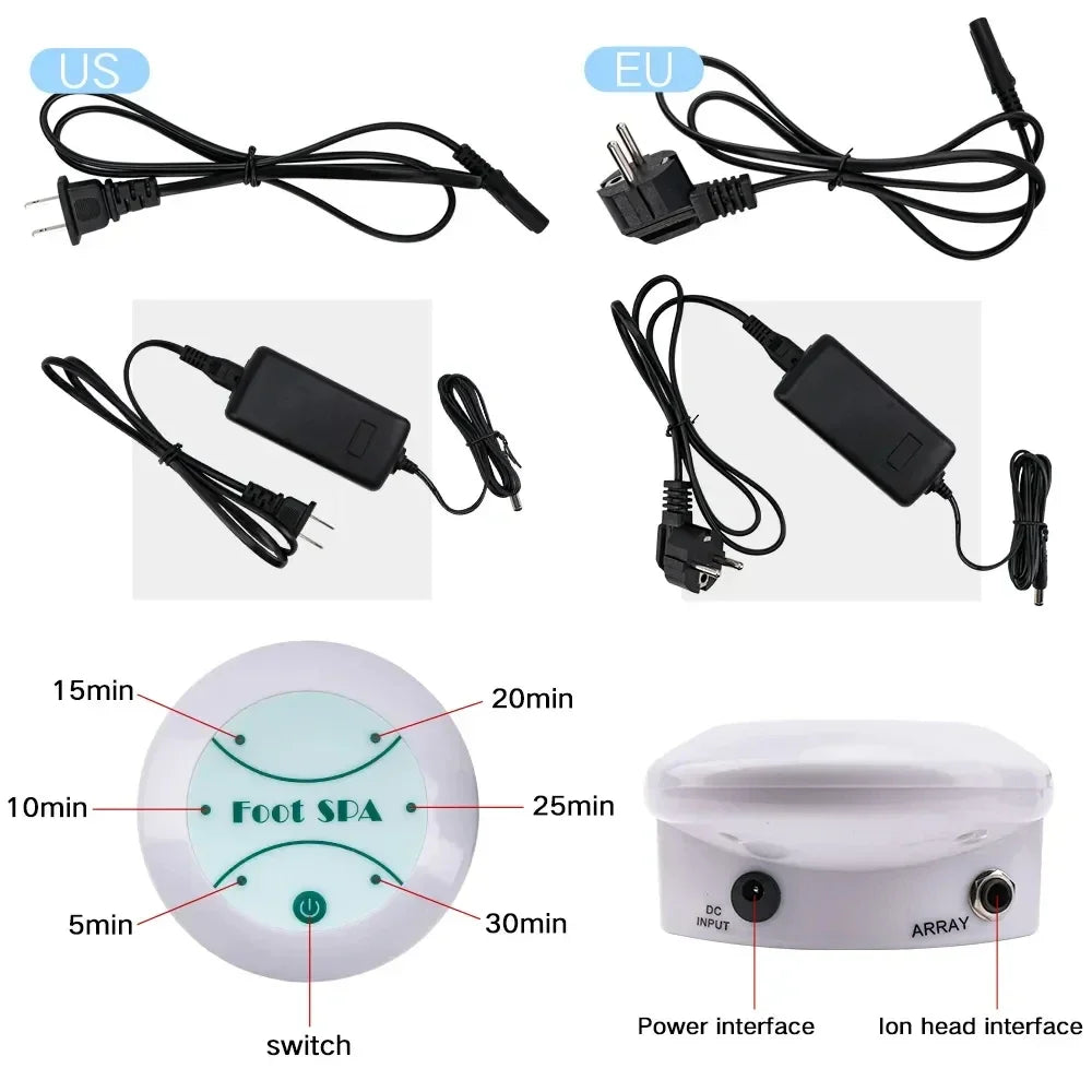 Detox Ionic Foot Spa Bath Machine — Foot Massage & Detox Therapy for Fatigue Relief, Health Boost & Vitality