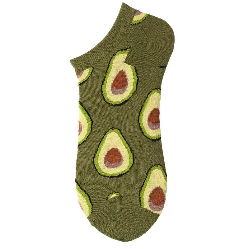 Combed Cotton Ankle Socks for Men & Women - Funny Beer, Fruit & Food Novelty Low Cut Socks (EU 38-43)