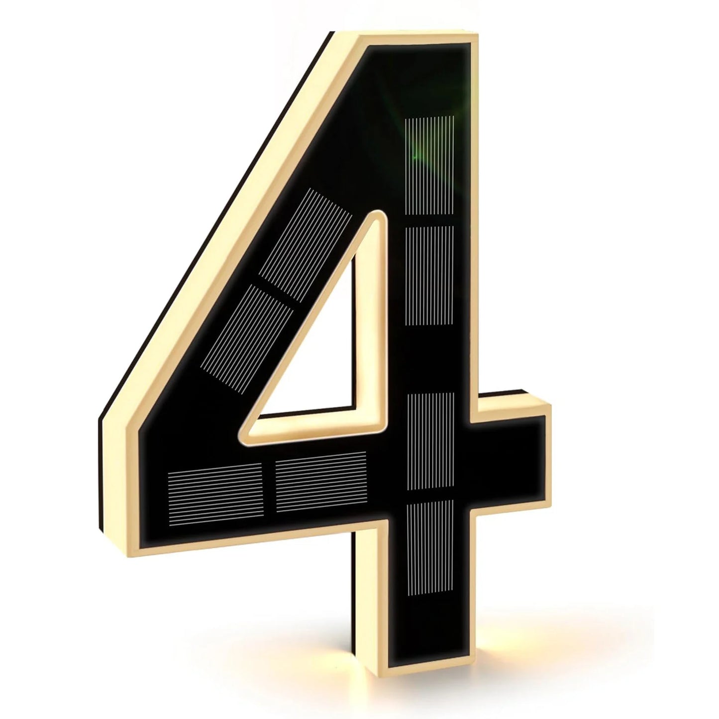 Solar House Number Light - Modern LED Address Sign with Light Sensor for Outdoor Use