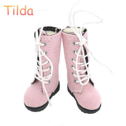 Tilda 3.2cm Doll Boots — 1/6 Mini Leather Shoes for Blythe, Azone & BJD Dolls