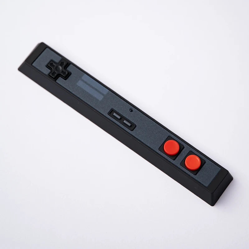 Retro Gamepad Keycap 6.25u Spacebar – Artisan ABS Keycap for MX Switches, Black & White for Mechanical Gaming Keyboards