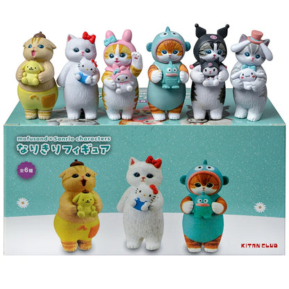 Mofusand Shark Cat Mini Figures - Cute Blind Box Animal Anime Ornaments for Kids and Collectible Gifts