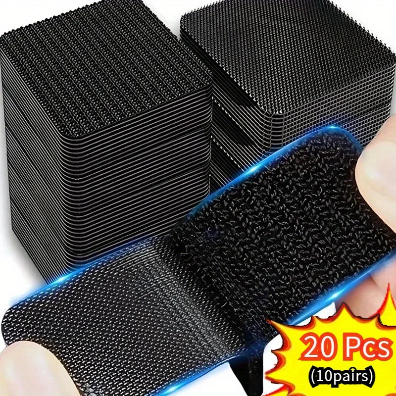 5x5cm Double-Sided Fixing Tape Stickers – Anti-Skid Grip Pads for Car Mats, Home Floors & Multi-Surface Non-Slip Mounting Adhesive Strips