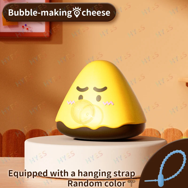HYES Cartoon Food Pop Bubble Toy – Stress Relief Squeeze Toy for Kids & Adults