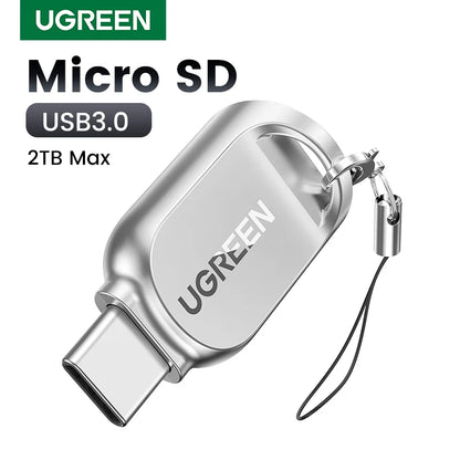 UGREEN USB-C to Micro SD/TF Card Reader – USB 3.0 OTG Adapter for Laptop, PC, Tablet & Phone (Windows/MacOS)