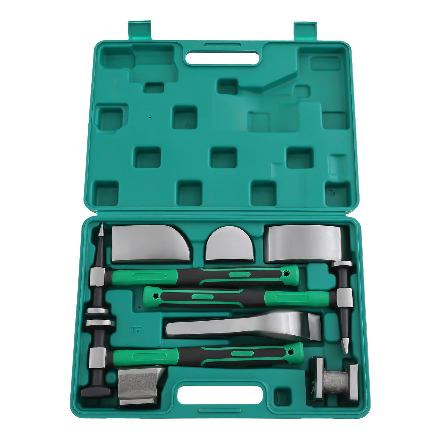 9PCS Car Dent Repair Tool Kit – 45# Steel Hammer & Lining Irons Set for Auto Body Repair, Motorcycle & Sheet Metal Fixing