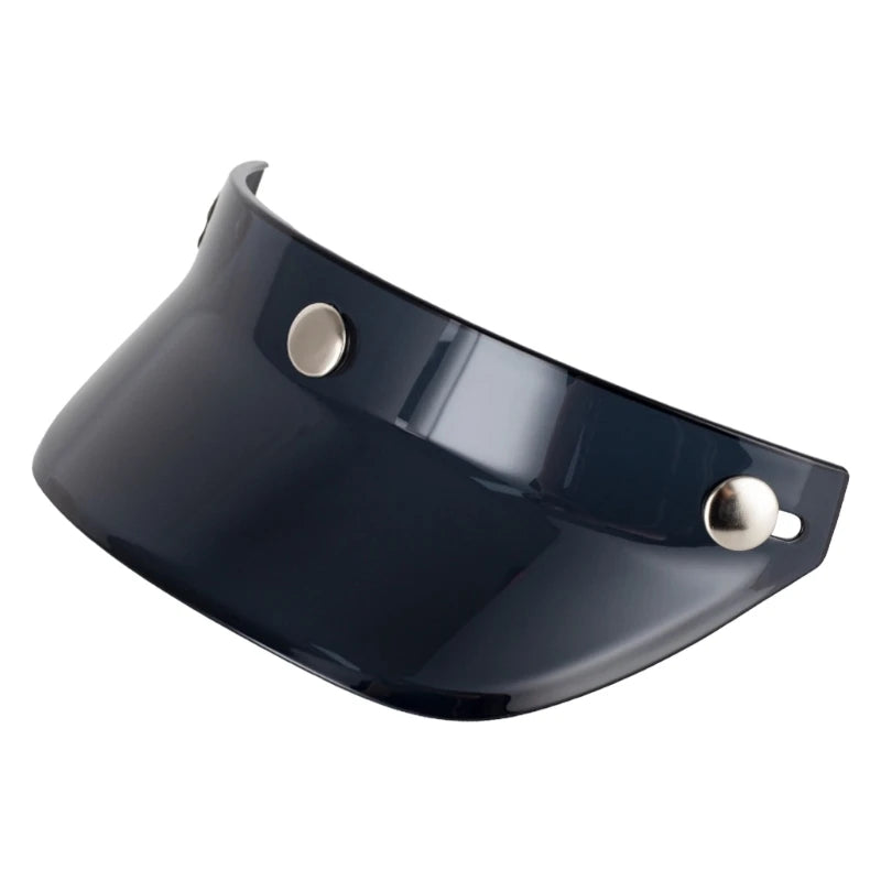 3 Snap-Button Universal Helmet Visor – Windproof Flip Shield for Open Face Motorcycles