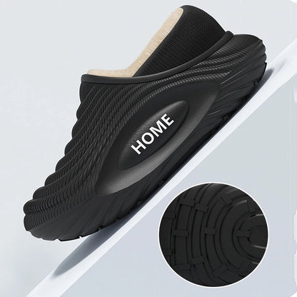 Warm Plush EVA Slippers for Men & Women – Waterproof Non-Slip Winter Platform Indoor/Outdoor Furry Home Slippers Casual Comfort Shoes