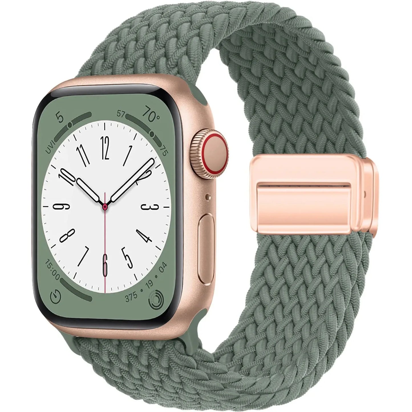 Braided Magnetic Strap for Apple Watch — Compatible with 38mm, 40mm, 41mm, 44mm, 45mm, 49mm Series SE, 7, 6, 8, 9, 10 & Ultra2