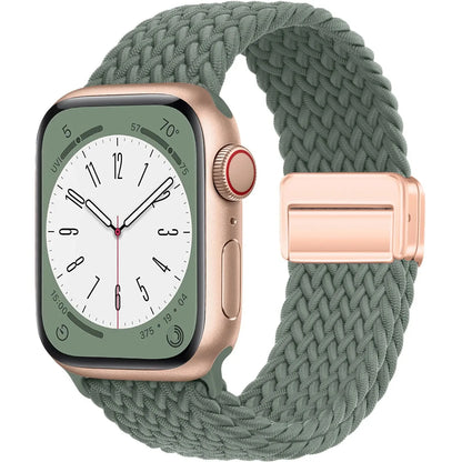Braided Magnetic Strap for Apple Watch — Compatible with 38mm, 40mm, 41mm, 44mm, 45mm, 49mm Series SE, 7, 6, 8, 9, 10 & Ultra2