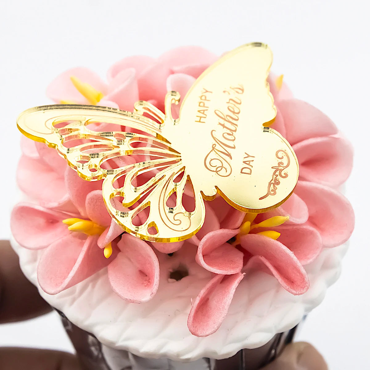 10pcs Acrylic Happy Easter Cupcake Toppers - Cake Decorations for a Joyful Celebration