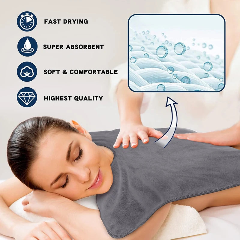 U-Shaped Soft & Absorbent Beauty Towel – Ultra-Fine Fiber Quick-Dry Facial Towel for Salon & Spa Use