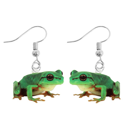Cute Animal Acrylic Drop Earrings - Funny Custom Jewelry Gifts for Women & Girls with Rabbit, Parrot, Frog & Butterfly Designs