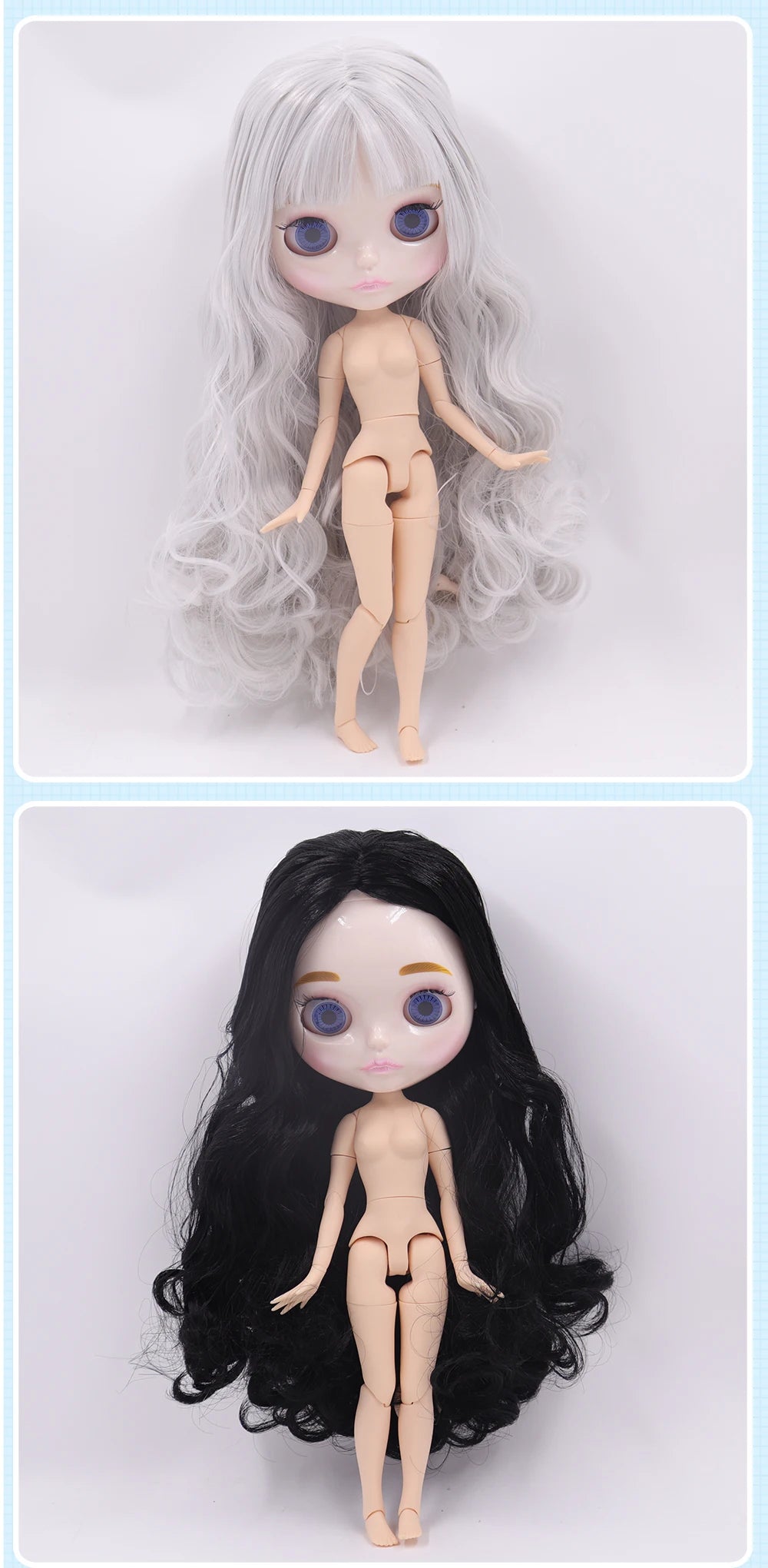 ICY DBS Blythe Doll 1/6 Joint Body 30cm BJD – Shiny Face with Extra Hands, DIY Fashion Doll Gift