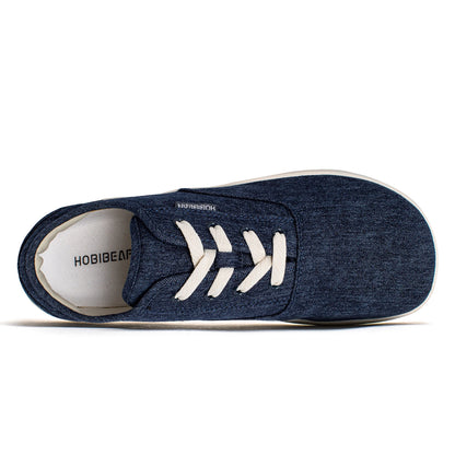 HOBIBEAR Men’s Barefoot Canvas Shoes – Minimalist Zero Drop Sneakers with Wide Fit