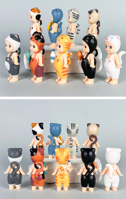 1/4/6/9PCS Random Sonny Angel Cat Blind Box - Cats Life Mini Action Figures & Ornaments, Perfect Christmas Gifts for Kids Fans