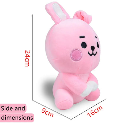 BT21 Cartoon Plush Toy Pendant - Shooky, Mang, Cooky & Tata Keychain, Phone Charm and Backpack Accessory Gift