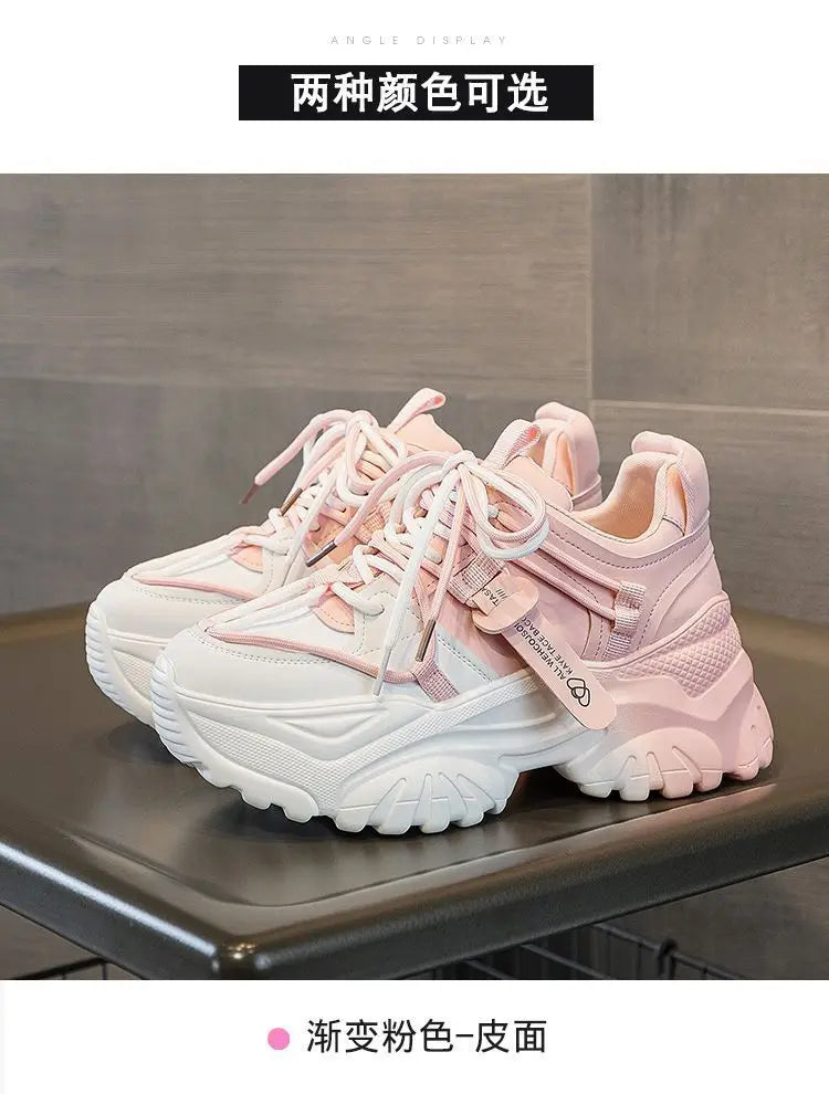 Women's Platform Sneakers - 2024 Spring Fashion Thick Sole Casual Shoes & Tennis Trainers