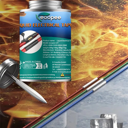 Liquid Waterproof Electrical Tape - Quick-Drying Black Epoxy Sealant Glue for Wire and Cable Insulation and Home Repairs
