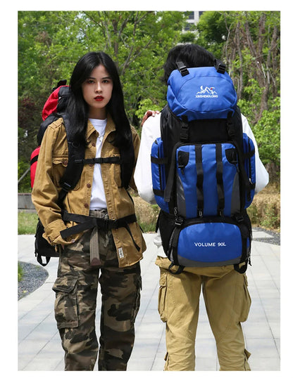 90L Waterproof Hiking & Camping Backpack - Large Capacity Outdoor Trekking Rucksack for Travel & Sports