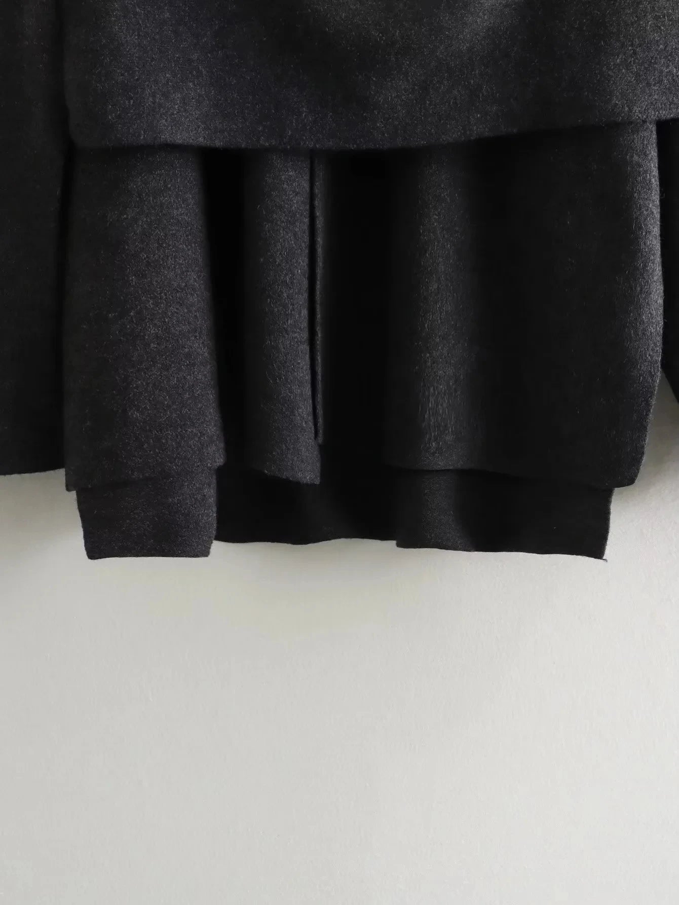 TRAF 2023 Winter Women's Scarf Coat – Long Sleeve, Knitted Asymmetric Jacket, Streetwear Casual Outerwear