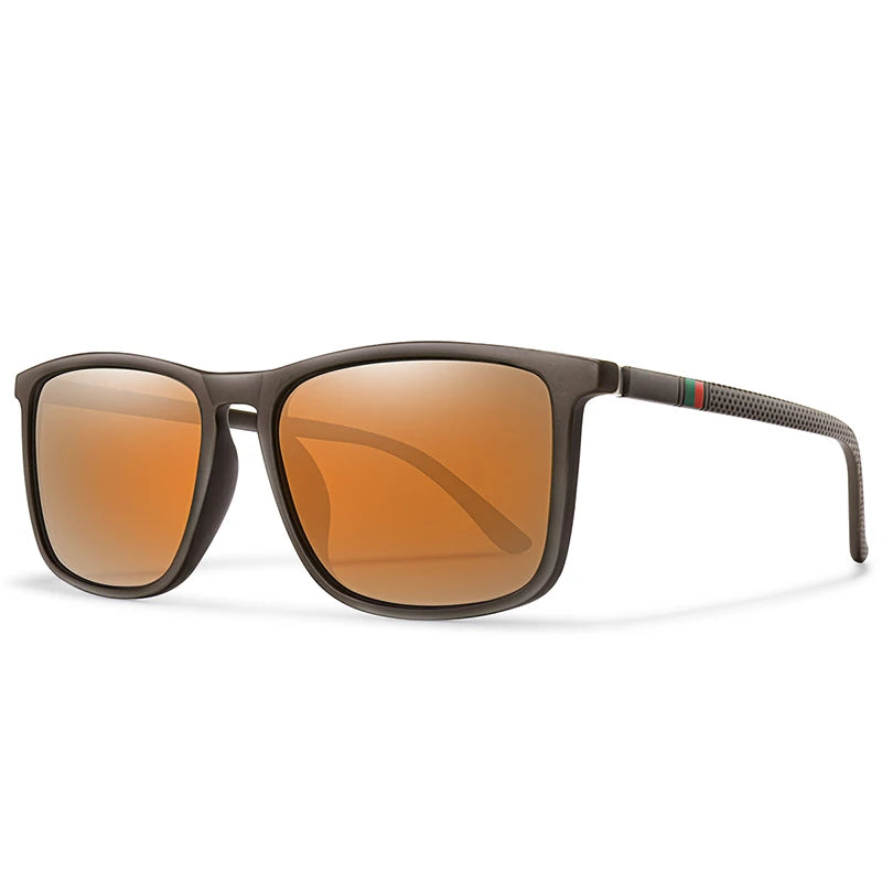 Outdoor Driving Sunglasses - Classic Polarized Square Large Frame Glasses for Men & Women, Fishing Sunglasses