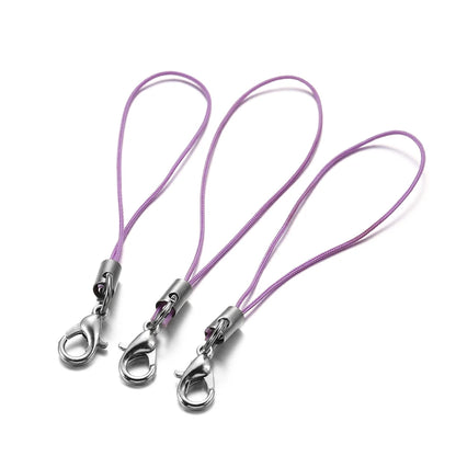 20/50/100PCS Lanyard Strap Cords - Lobster Clasp Rope Keychains for Charms, Pendants, Mobile Accessories & DIY Crafts