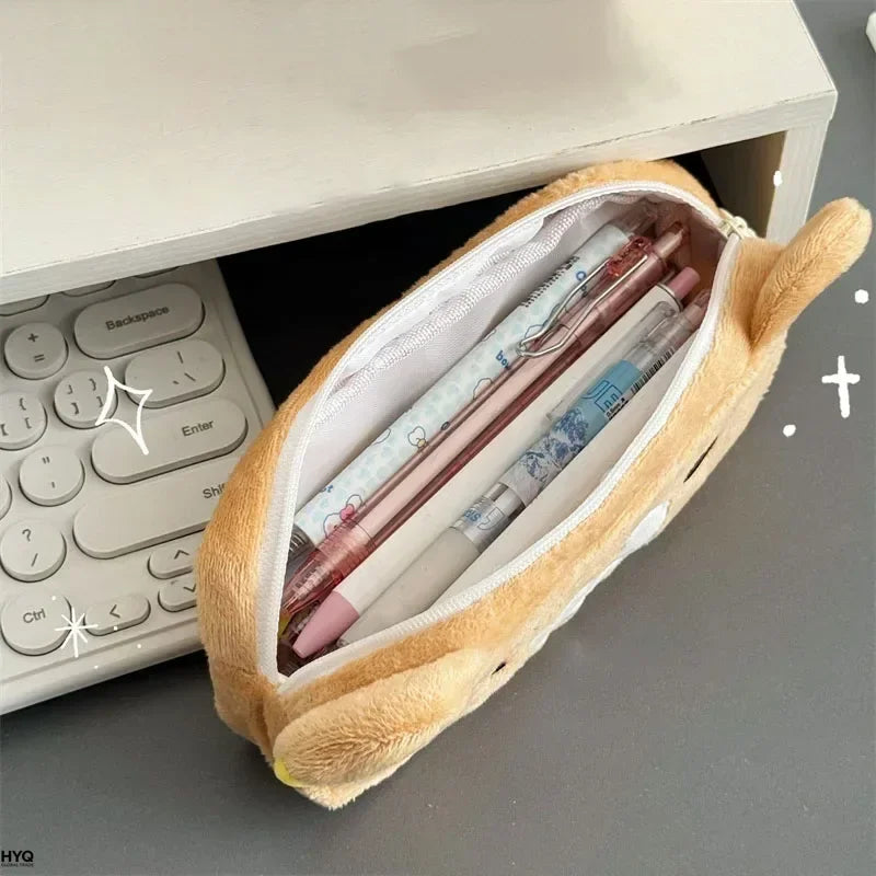 Kawaii Rilakkuma Pencil Case - Cute Cartoon Bear Pen Pouch Organizer for Kids, Girls & School Supplies Gift