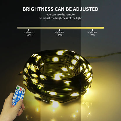 100M Solar LED Fairy String Lights – Waterproof Outdoor Christmas Garland Lights for Garden & Patio Decor