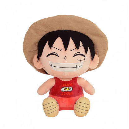 Japanese Anime One Piece Plush Toys — 25cm Luffy, Chopper, Ace & Roronoa Zoro Stuffed Dolls, Cute Cartoon Figure Kids Christmas Gift