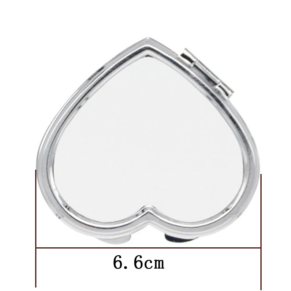 12PCS Metal Pocket Compact Mirrors - Sublimation Blank Travel Makeup Mirrors for Women & Men