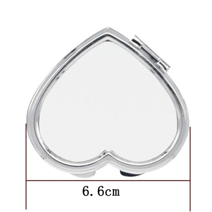 12PCS Metal Pocket Compact Mirrors - Sublimation Blank Travel Makeup Mirrors for Women & Men