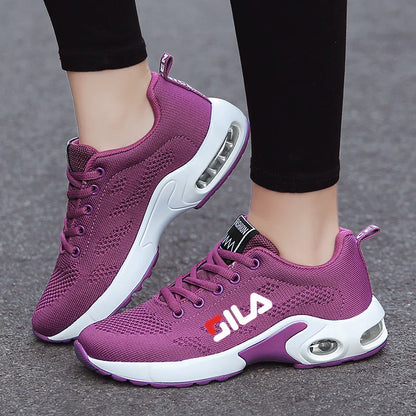 New Women's Running Shoes – Breathable Mesh, Air Cushion Lace-Up Sports Sneakers for Summer