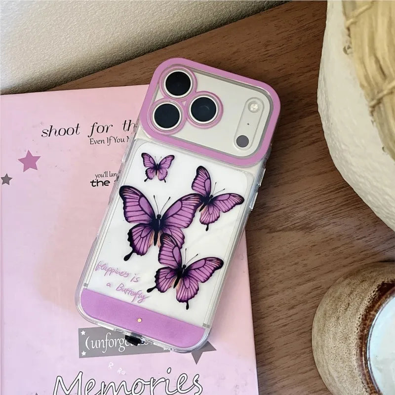 Luminous Butterfly Phone Case - Color-Changing Light-Up Cover for Samsung Galaxy