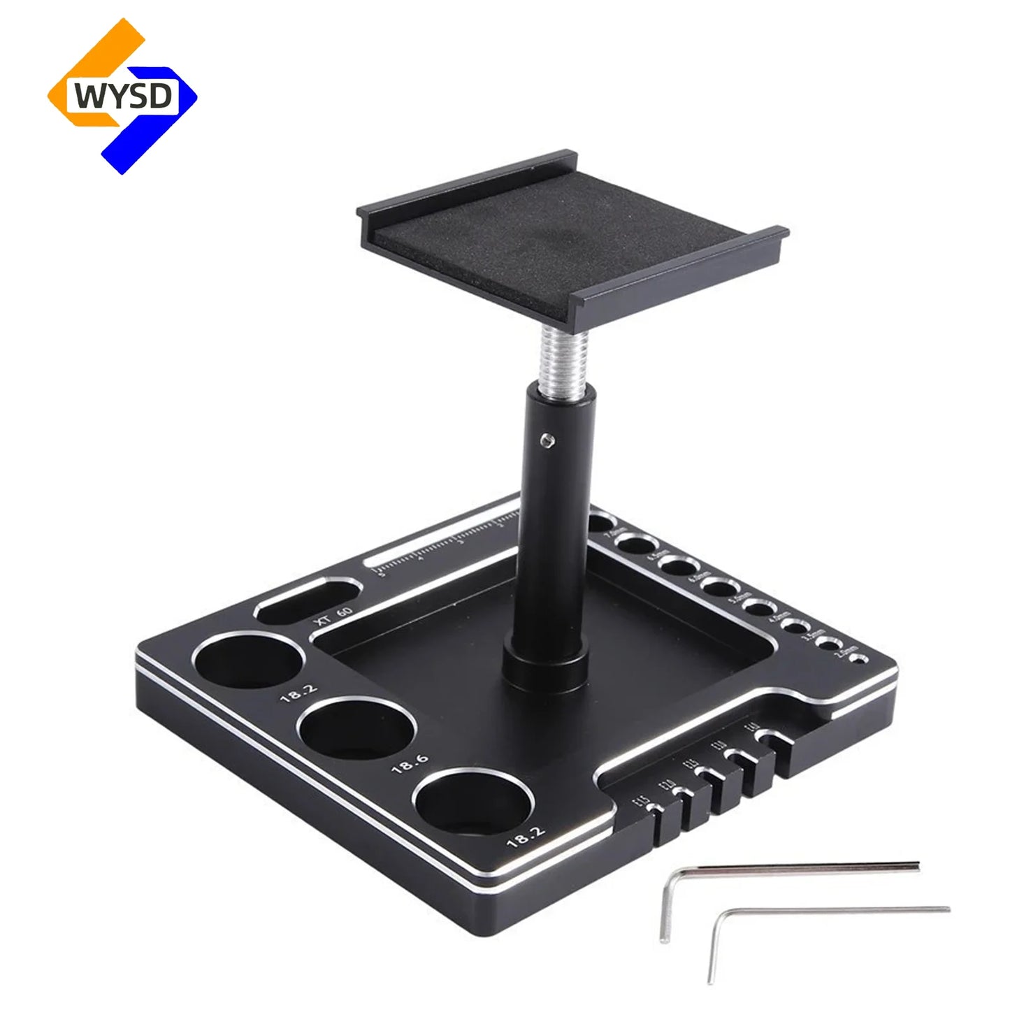 RC Car Tool Lifting Work Stand – 360° Rotating Repair Platform for 1/10 & 1/8 Buggy Crawler Cars
