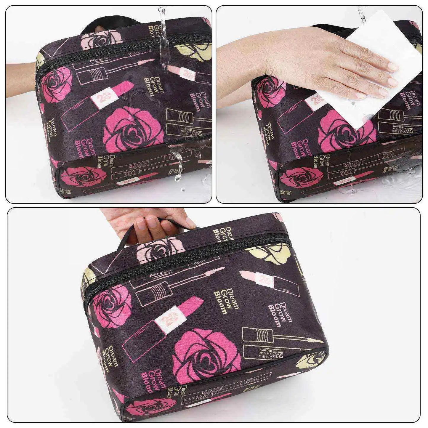 Portable Transparent Waterproof Travel Makeup Bag – Large Capacity Cosmetic Organizer for Women