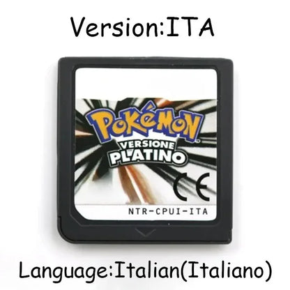 Pokemon Series DS Game Cartridge – Platinum, Pearl, Diamond, HeartGold, SoulSilver, Multilingual for NDS/3DS Consoles