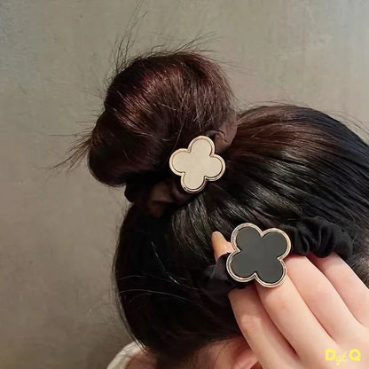 Cute French Ponytail Hair Rings - Warm Color Elastic Hair Ties for Stylish Hairstyles