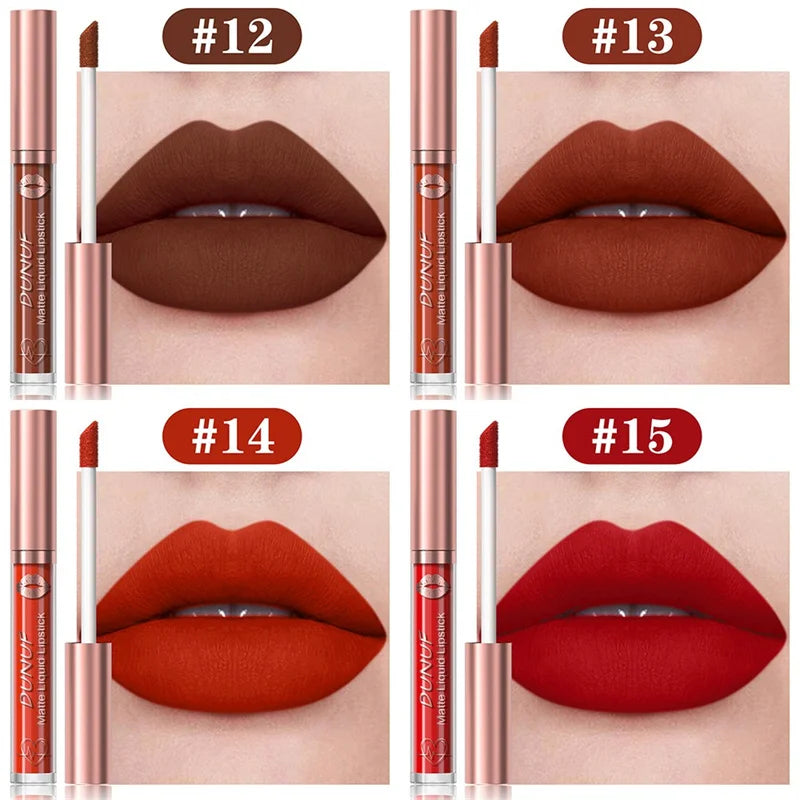 Matte Velvet Dark Red Brown Lip Gloss – Long-Lasting Waterproof Liquid Lipstick with Natural Moisturizer & Transparent Lip Oil