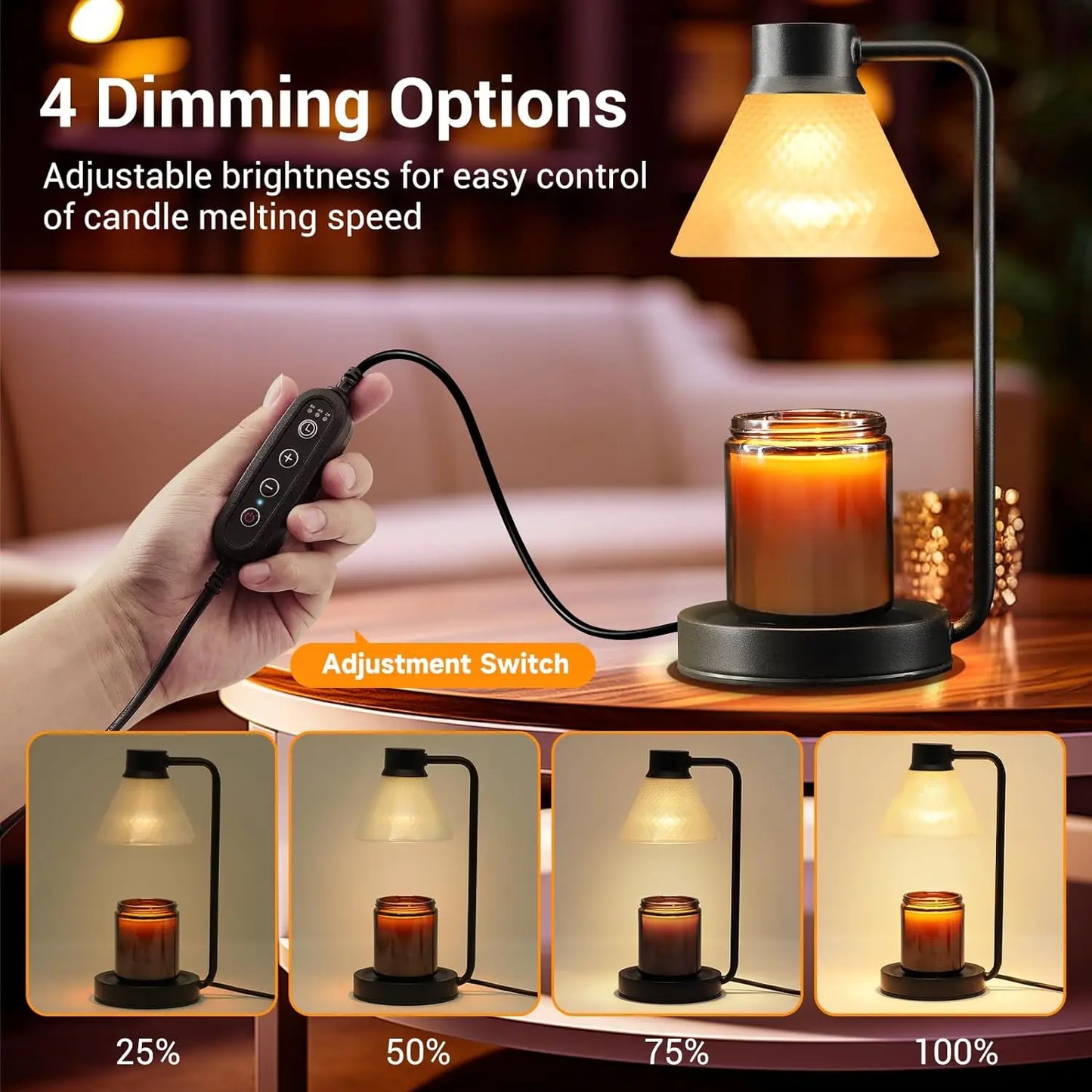 Aromatherapy Candle Table Lamp with Wax Warmer – Illuminate and Elevate Your Home Decor!