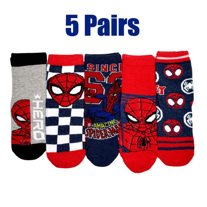 Kids Anime Crew Socks - 5 Pairs Kawaii Cartoon Socks for Boys and Girls Ages 2–9, Birthday and Christmas Gift