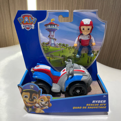 Paw Patrol Dino Rescue Rex Ryder Everest Vehicle Set - Collectible Action Figures and Rescue Toy Gift for Kids