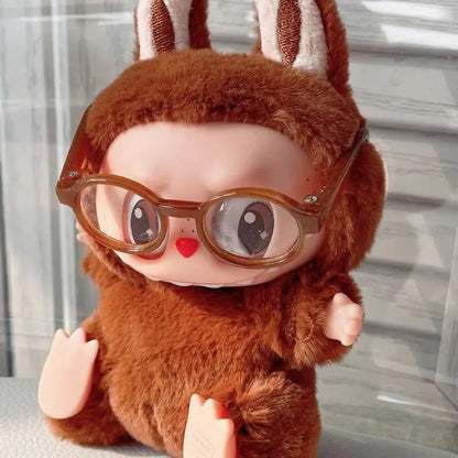 Labubu Doll Glasses – Cute Plastic Accessory for 10/15cm Cotton & Ropa Dolls