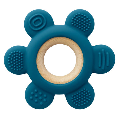 Baby Silicone Teether Necklace - Rudder Shape BPA Free Sensory Chewing Toy for Infant Teething Relief