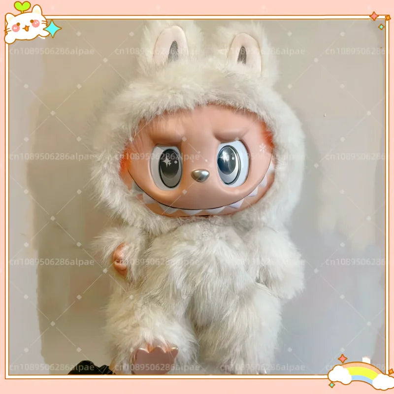 38cm Labubu Zimomo Angel Vinyl Figure – Creative DIY Monster Pendant Toy Gift